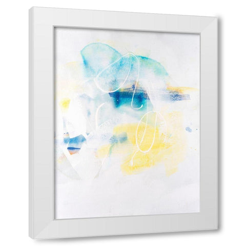 Spacial II White Modern Wood Framed Art Print by Combs, Joyce