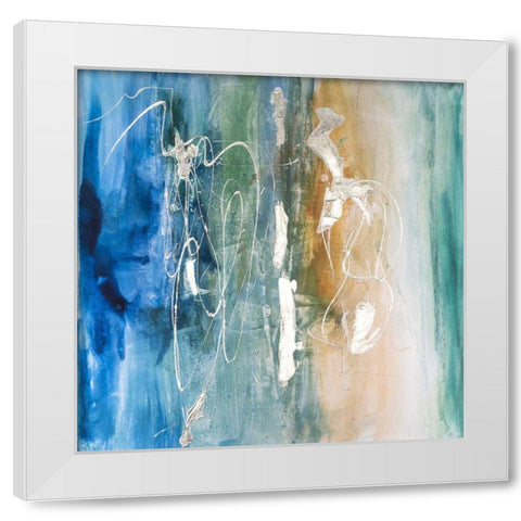 Salty Sea I White Modern Wood Framed Art Print by Combs, Joyce