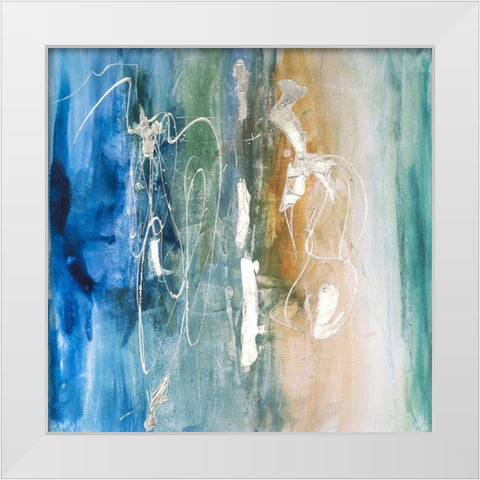 Salty Sea I White Modern Wood Framed Art Print by Combs, Joyce