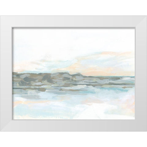 Rock Coast I White Modern Wood Framed Art Print by Vess, June Erica