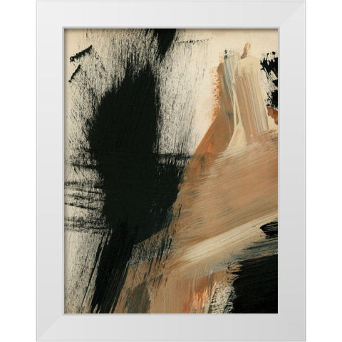 Baked Paintstrokes I White Modern Wood Framed Art Print by Parker, Jennifer Paxton