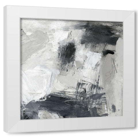 Muddled Neutrals IV White Modern Wood Framed Art Print by Parker, Jennifer Paxton