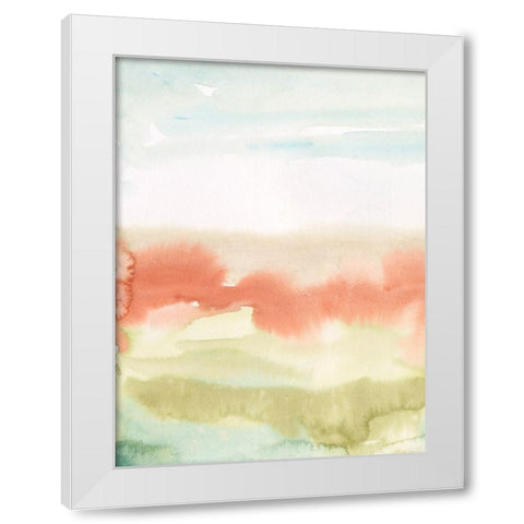 Blushing Sunrise I White Modern Wood Framed Art Print by Longley, Alicia
