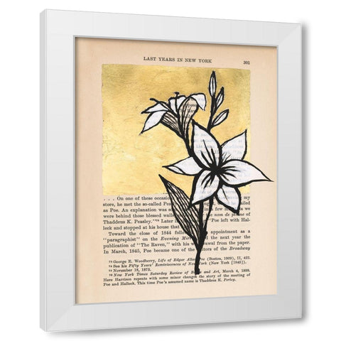 Floral Diary I White Modern Wood Framed Art Print by Lam, Vanna