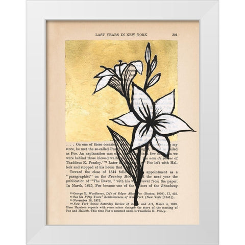 Floral Diary I White Modern Wood Framed Art Print by Lam, Vanna