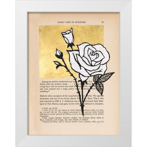 Floral Diary III White Modern Wood Framed Art Print by Lam, Vanna