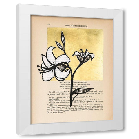 Floral Diary IV White Modern Wood Framed Art Print by Lam, Vanna