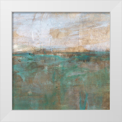 Silver Mint I White Modern Wood Framed Art Print by Harper, Ethan