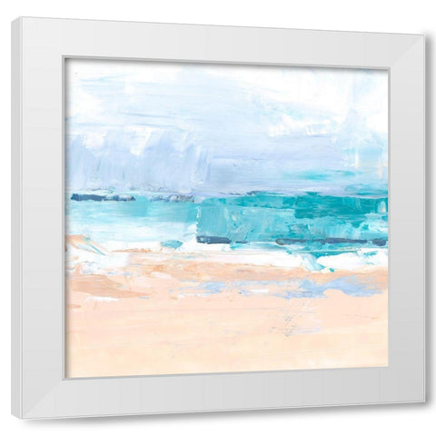 Caribbean Horizon II White Modern Wood Framed Art Print by Harper, Ethan