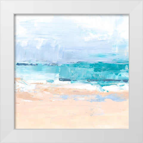 Caribbean Horizon II White Modern Wood Framed Art Print by Harper, Ethan