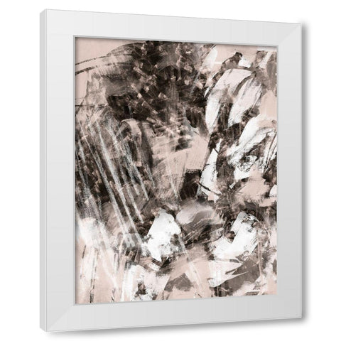 Blush Blackboard I White Modern Wood Framed Art Print by Vess, June Erica
