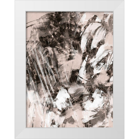 Blush Blackboard I White Modern Wood Framed Art Print by Vess, June Erica