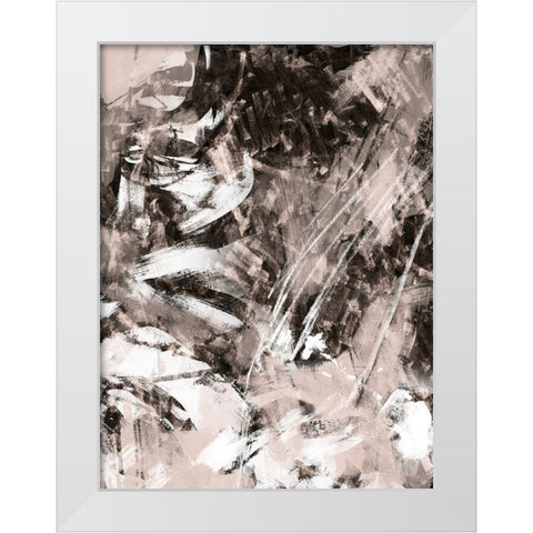 Blush Blackboard II White Modern Wood Framed Art Print by Vess, June Erica