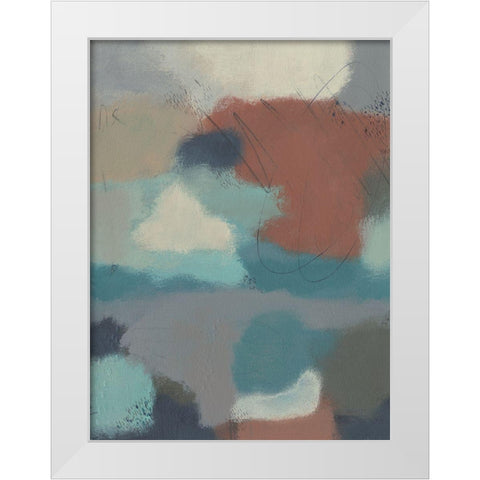 Floating By I White Modern Wood Framed Art Print by Moore, Regina