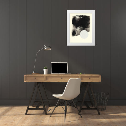 Black And White Roller I White Modern Wood Framed Art Print by Green, Jacob