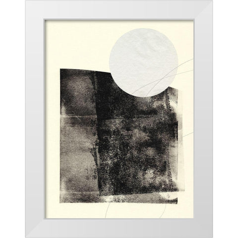 Black And White Roller II White Modern Wood Framed Art Print by Green, Jacob