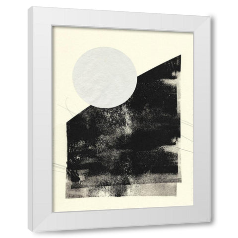 Black And White Roller III White Modern Wood Framed Art Print by Green, Jacob