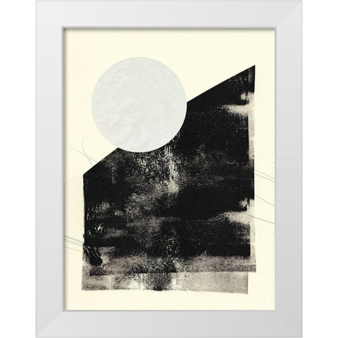 Black And White Roller III White Modern Wood Framed Art Print by Green, Jacob