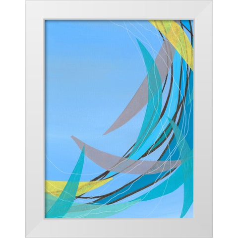 Circulating Flow II White Modern Wood Framed Art Print by Moore, Regina