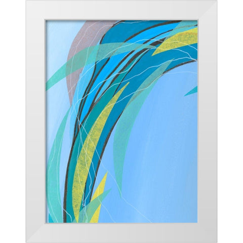 Circulating Flow III White Modern Wood Framed Art Print by Moore, Regina