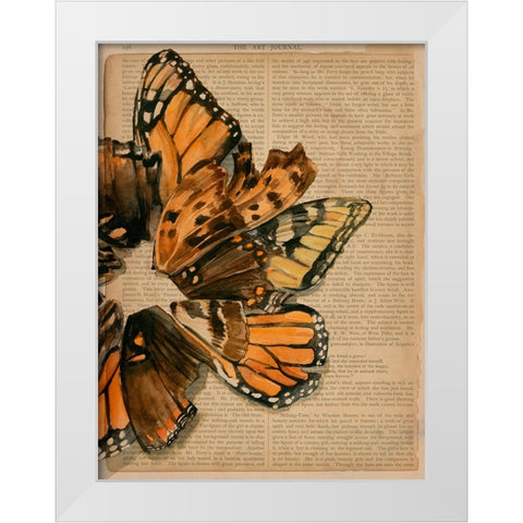 Winged Wreath I White Modern Wood Framed Art Print by Parker, Jennifer Paxton