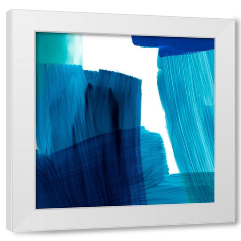 Seastrokes III White Modern Wood Framed Art Print by Borges, Victoria