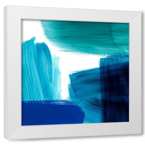 Seastrokes IV White Modern Wood Framed Art Print by Borges, Victoria