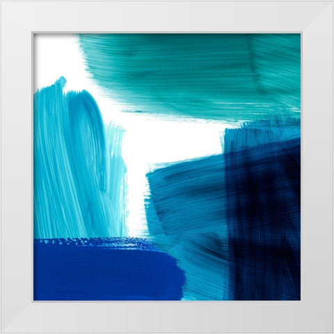 Seastrokes IV White Modern Wood Framed Art Print by Borges, Victoria