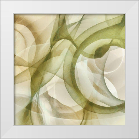 Abstract Thought I White Modern Wood Framed Art Print by Saunders, Alonzo