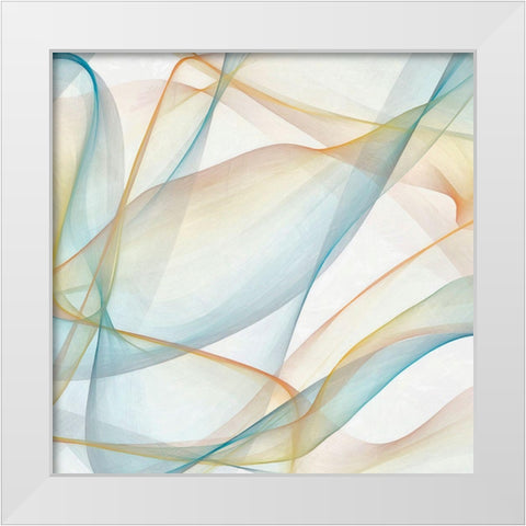 Curves and Waves I White Modern Wood Framed Art Print by Saunders, Alonzo