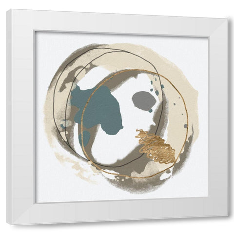 Circular Inclusion II White Modern Wood Framed Art Print by Saunders, Alonzo