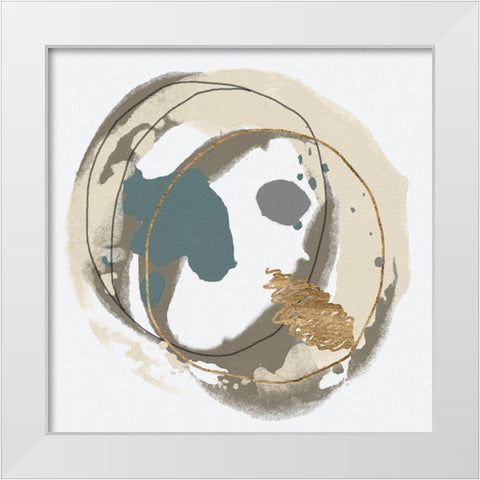 Circular Inclusion II White Modern Wood Framed Art Print by Saunders, Alonzo