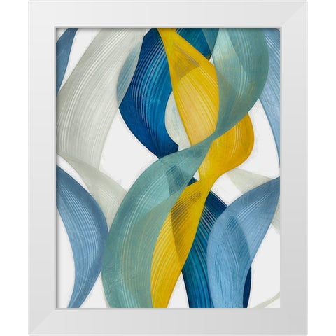 Horizontal Bands II White Modern Wood Framed Art Print by Saunders, Alonzo