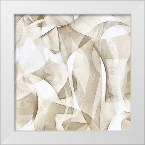 Mindfulness V White Modern Wood Framed Art Print by Saunders, Alonzo