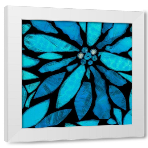 Black and Blue II White Modern Wood Framed Art Print by Saunders, Alonzo