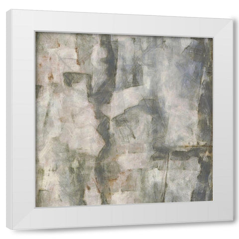 Grey Space I White Modern Wood Framed Art Print by Saunders, Alonzo