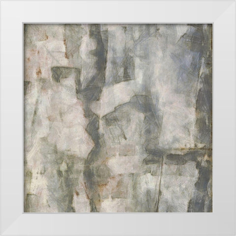 Grey Space I White Modern Wood Framed Art Print by Saunders, Alonzo
