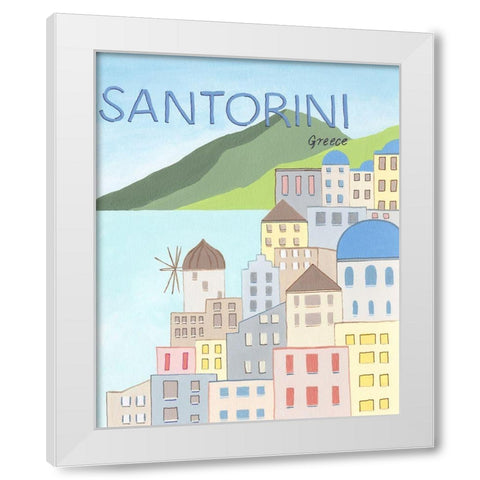 Living by the Sea II White Modern Wood Framed Art Print by Moore, Regina