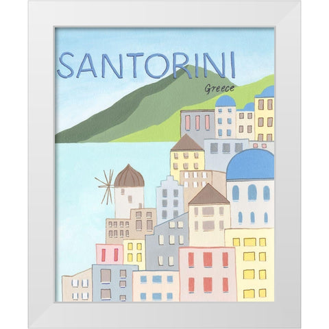 Living by the Sea II White Modern Wood Framed Art Print by Moore, Regina