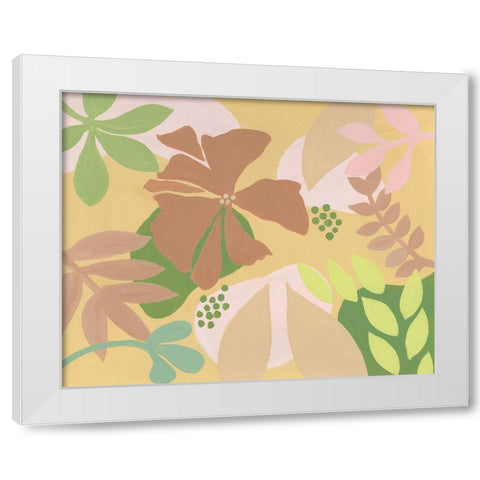 Neutral Blooms IV White Modern Wood Framed Art Print by Moore, Regina