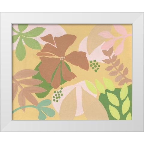 Neutral Blooms IV White Modern Wood Framed Art Print by Moore, Regina