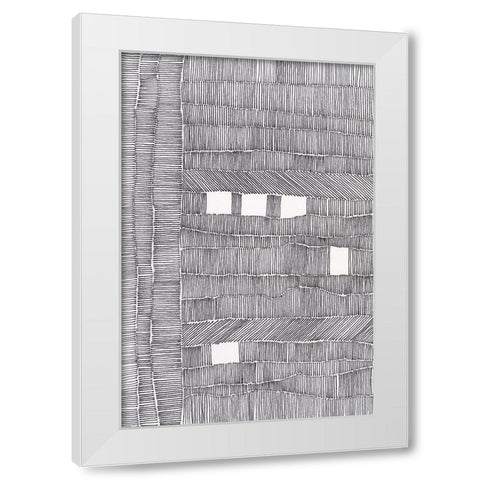 Tedious I White Modern Wood Framed Art Print by Moore, Regina
