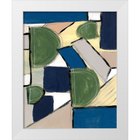 Spatial Mix I White Modern Wood Framed Art Print by Moore, Regina