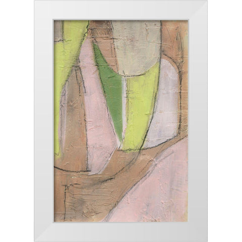 Many Layers I White Modern Wood Framed Art Print by Moore, Regina