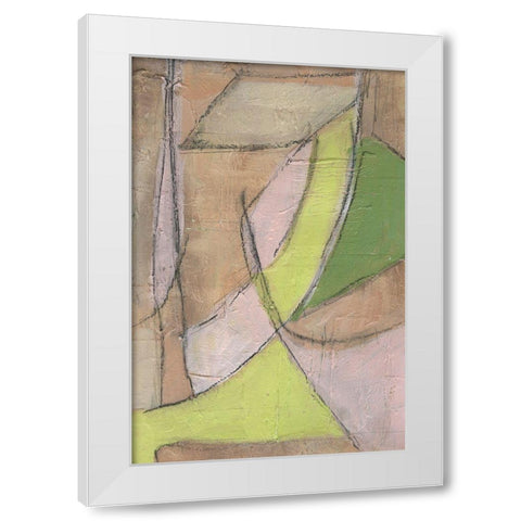 Many Layers II White Modern Wood Framed Art Print by Moore, Regina