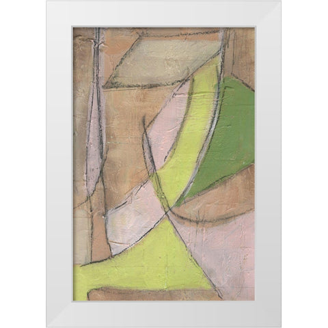 Many Layers II White Modern Wood Framed Art Print by Moore, Regina