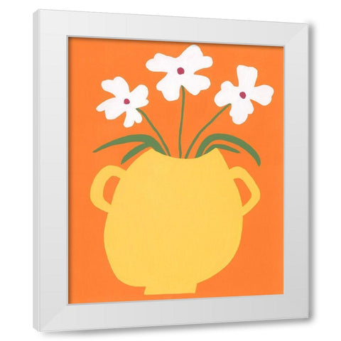 Modern Blooms II White Modern Wood Framed Art Print by Moore, Regina