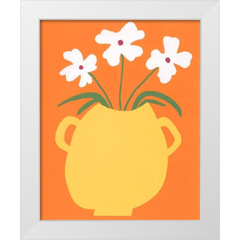 Modern Blooms II White Modern Wood Framed Art Print by Moore, Regina