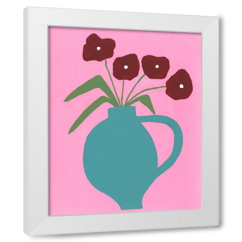 Modern Blooms IV White Modern Wood Framed Art Print by Moore, Regina