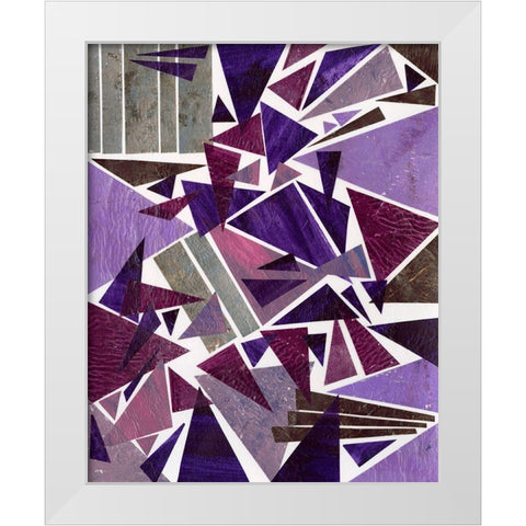 Purple Dream I White Modern Wood Framed Art Print by Moore, Regina